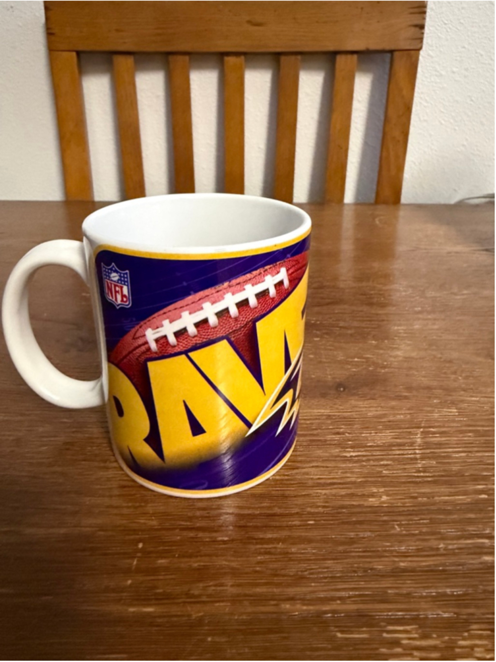 Official NFL Baltimore Ravens Coffee Mug Ceramic Cup Football Team Hologram Lice